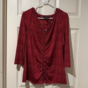 Dana Buchman Red Patterned Top